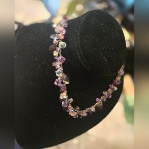 New In The Box - Amethyst Swarovski Crystal Necklace - 19.5"